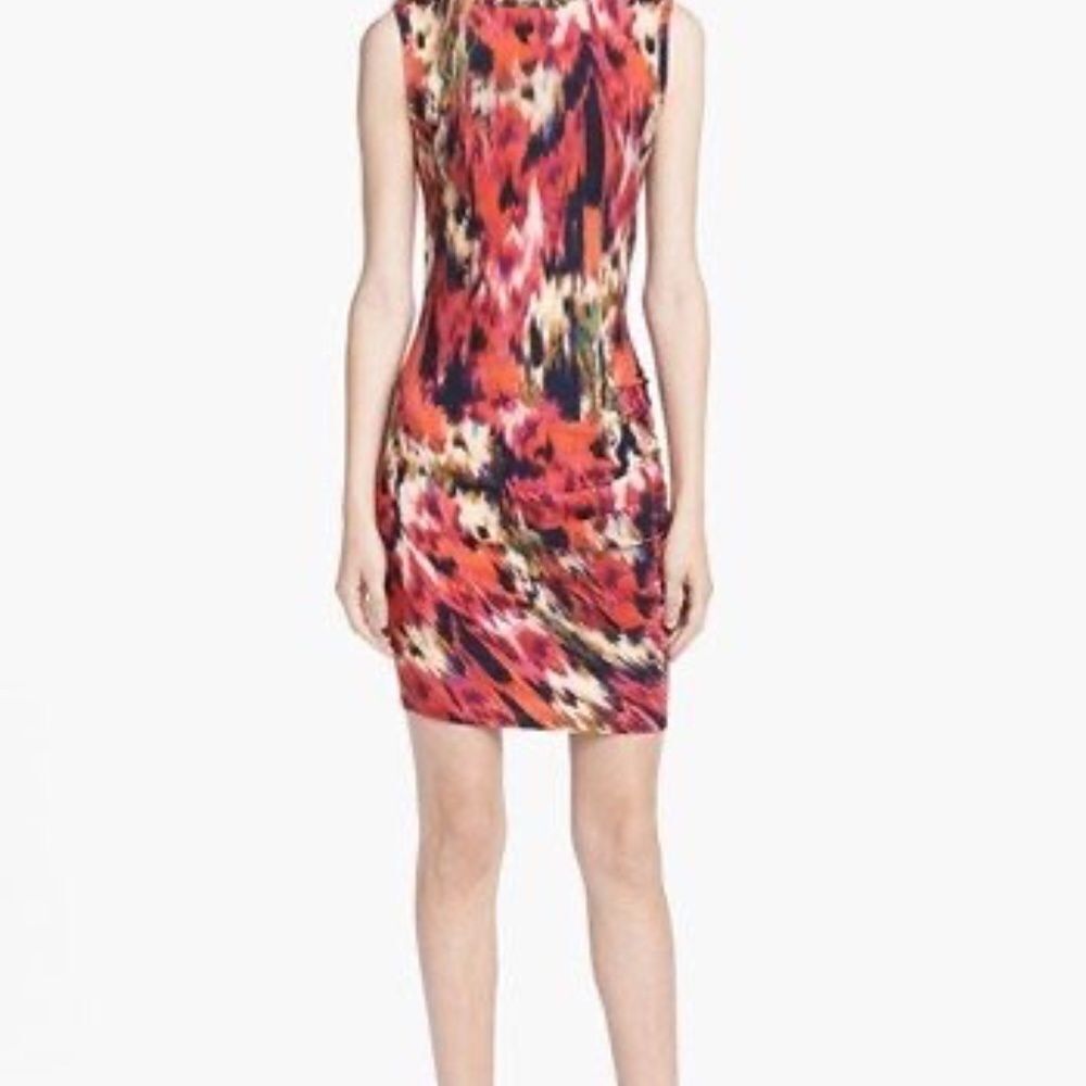 Haute‎ Hippie Floral Ikat Print Modal Dress Size M